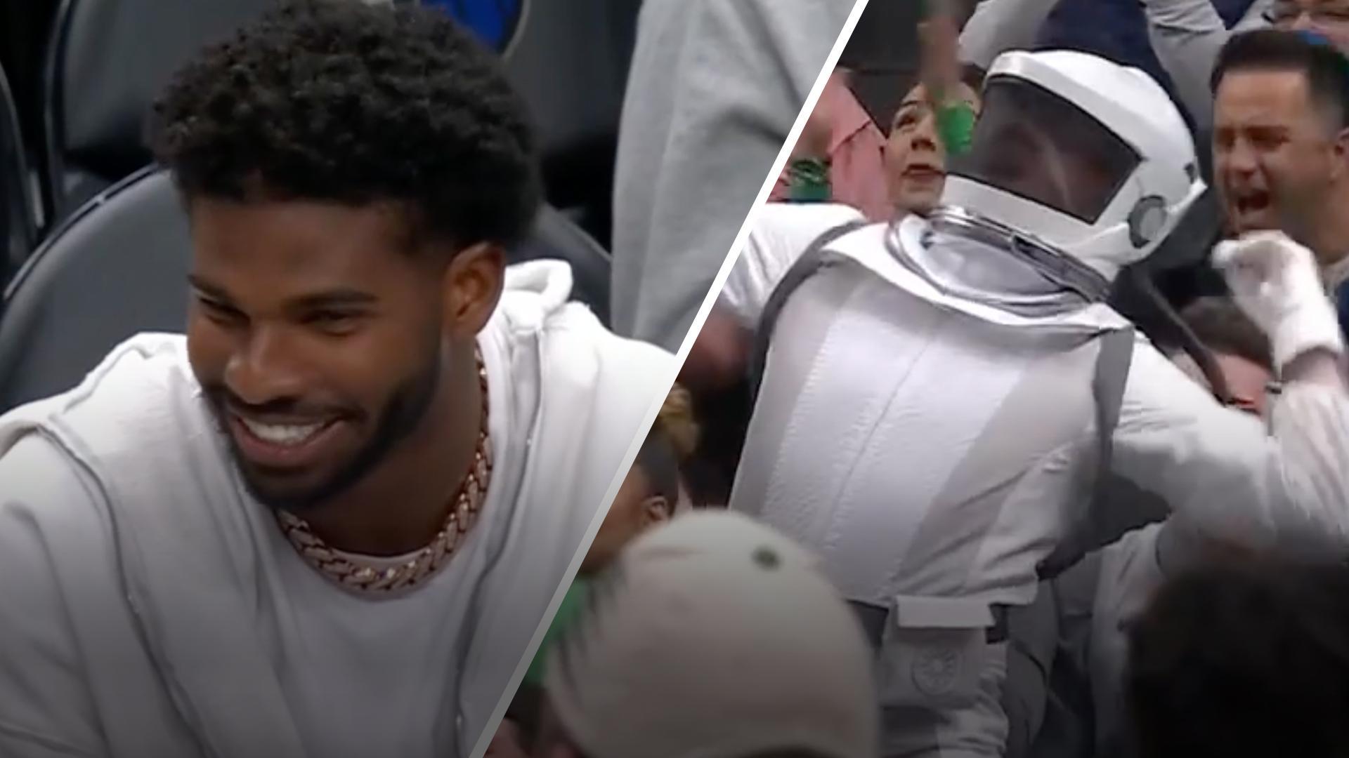 Shedeur Sanders watches Mavs-Nuggets courtside with ... a beekeeper?