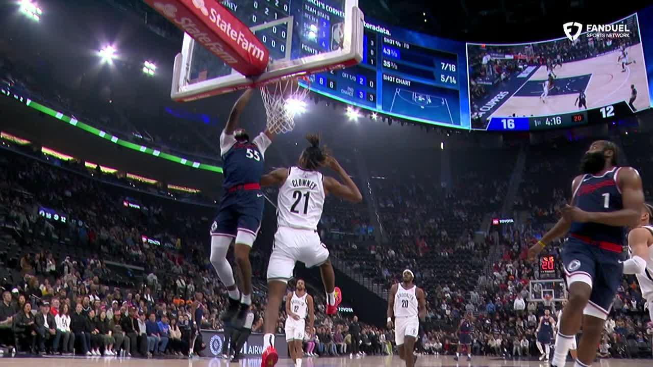 James Harden dishes creative lob to Derrick Jones Jr. for alley-oop slam