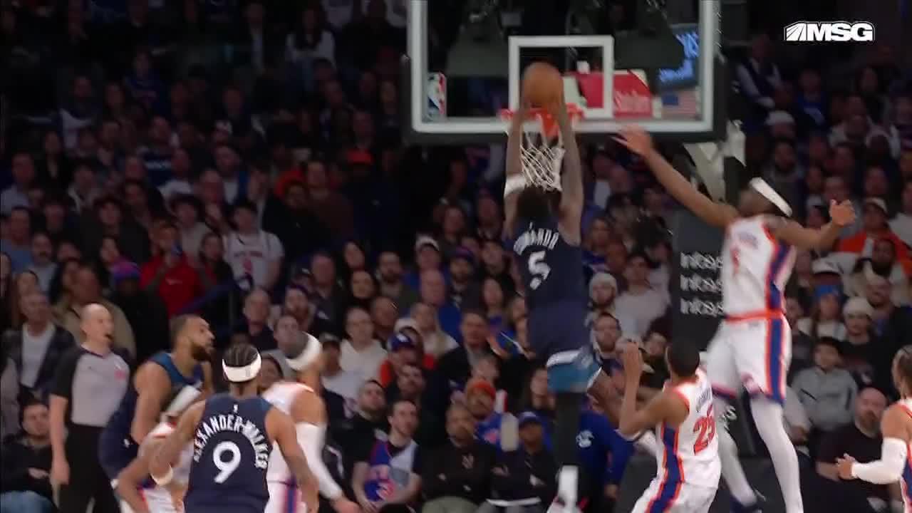 ANT throws down a monster dunk vs. Knicks