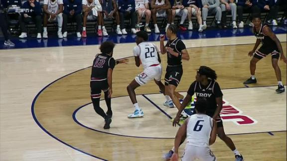 Randy Brady drills deep 3-pointer vs. Troy Trojans - ESPN Video
