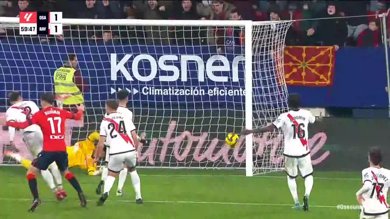 Raul García scores goal for Osasuna