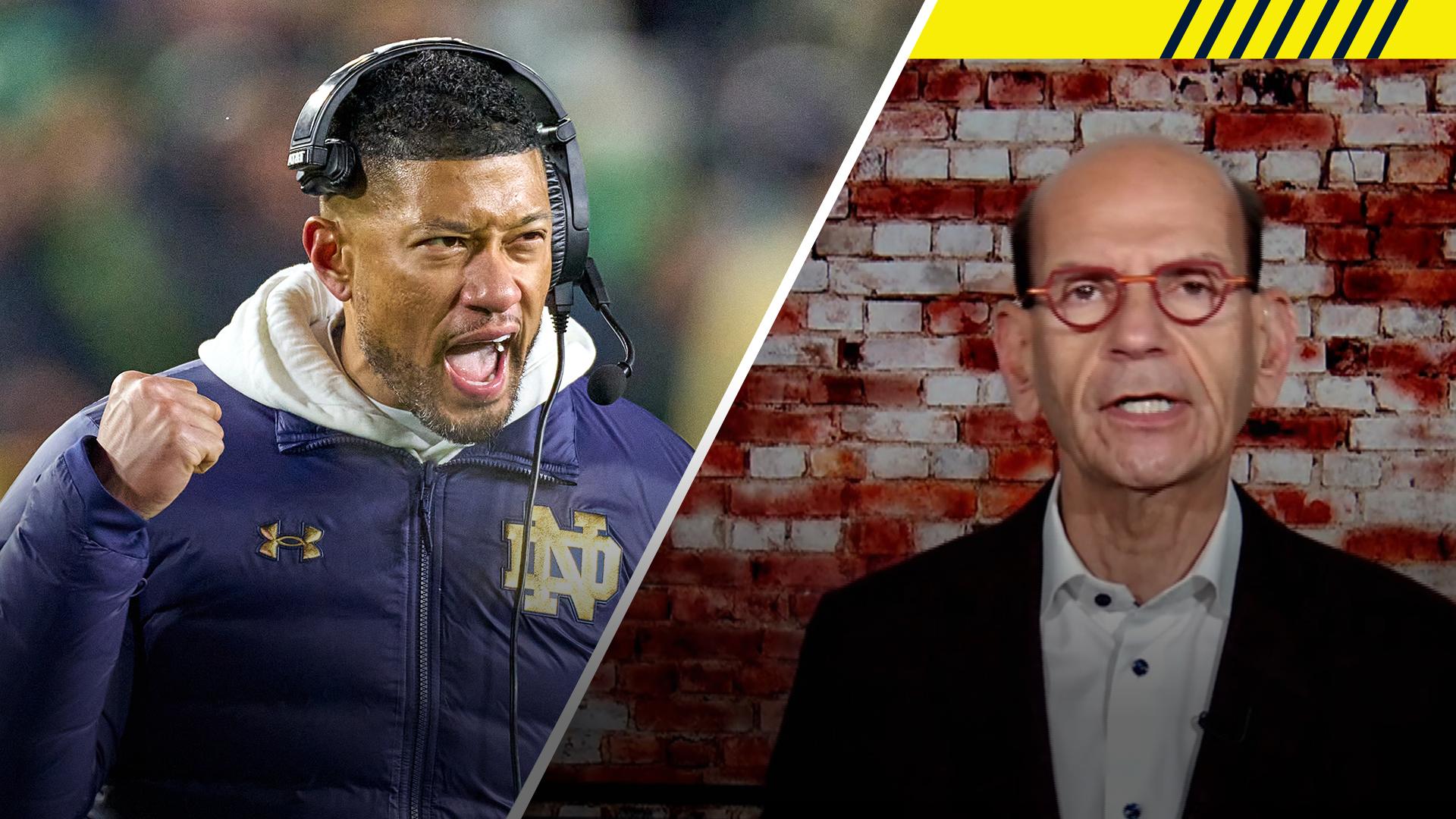 Finebaum stresses significance of Marcus Freeman's CFP run at Notre Dame