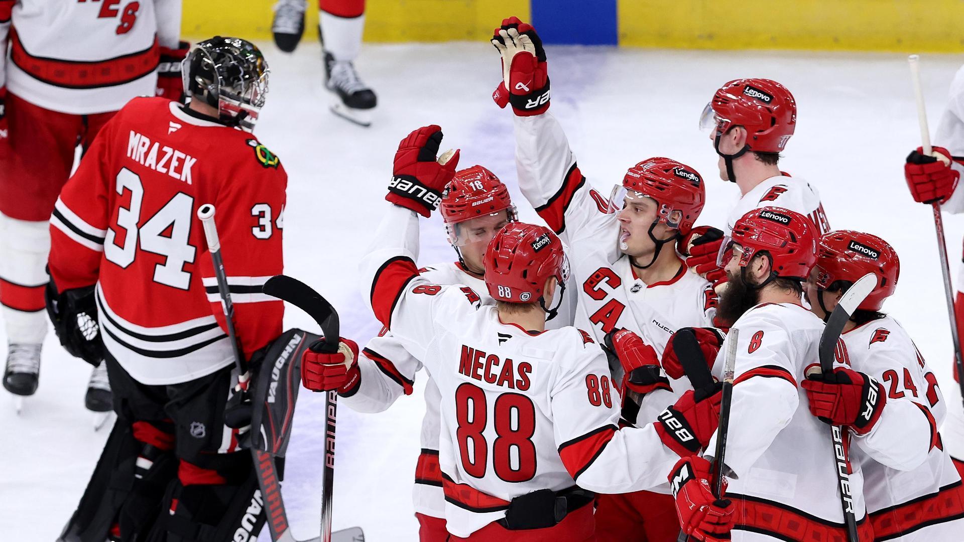 Sebastian Aho scores OT winner for Hurricanes