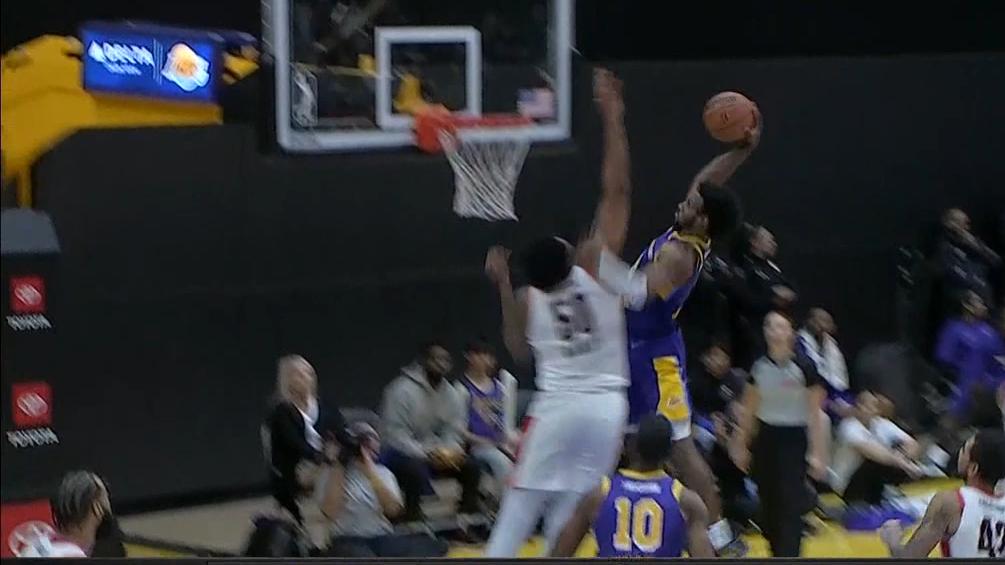 Bronny James absolutely destroys the rim on and-1 posterizer