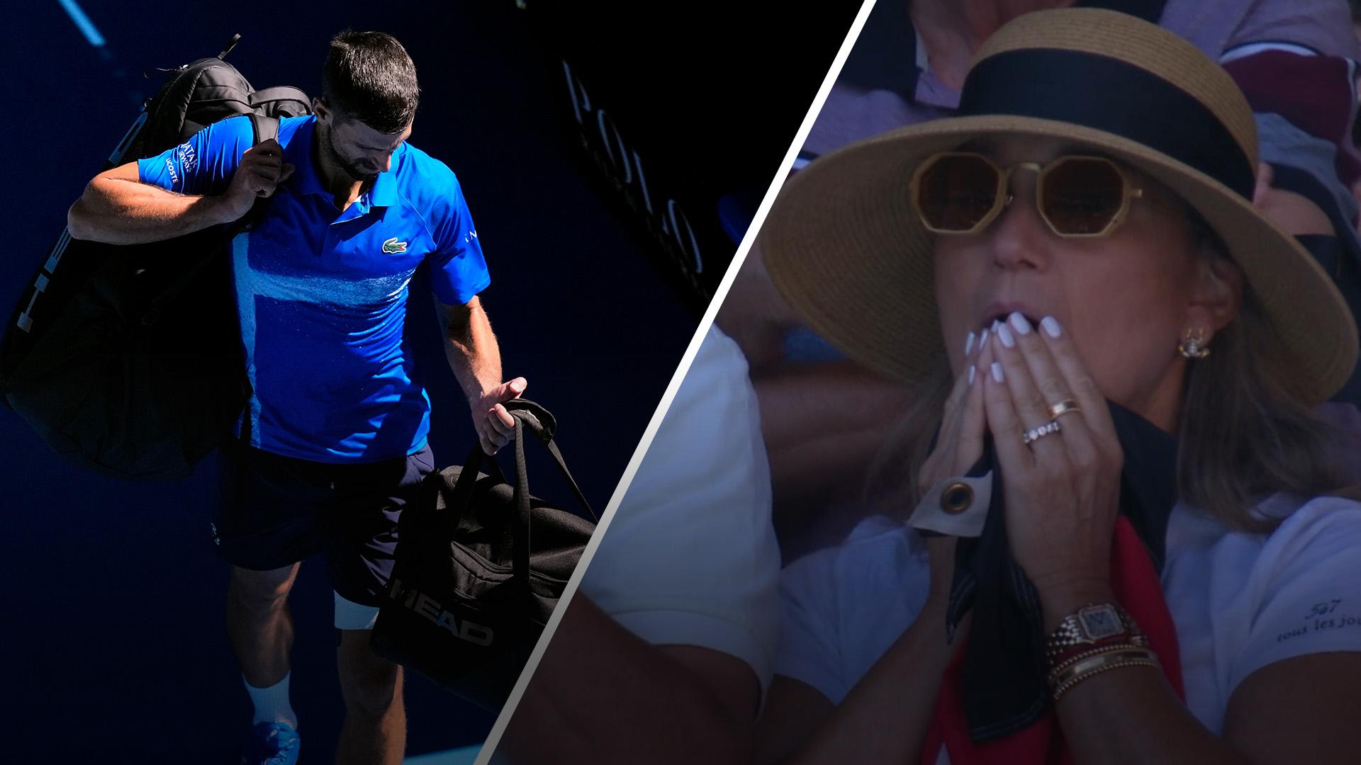 Crowd stunned after Djokovic retires