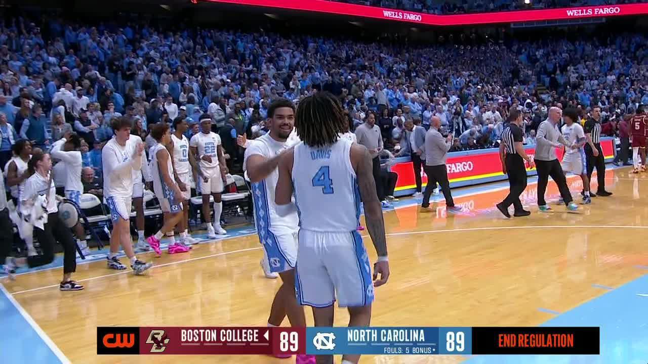 RJ Davis misses potential UNC winner at the buzzer