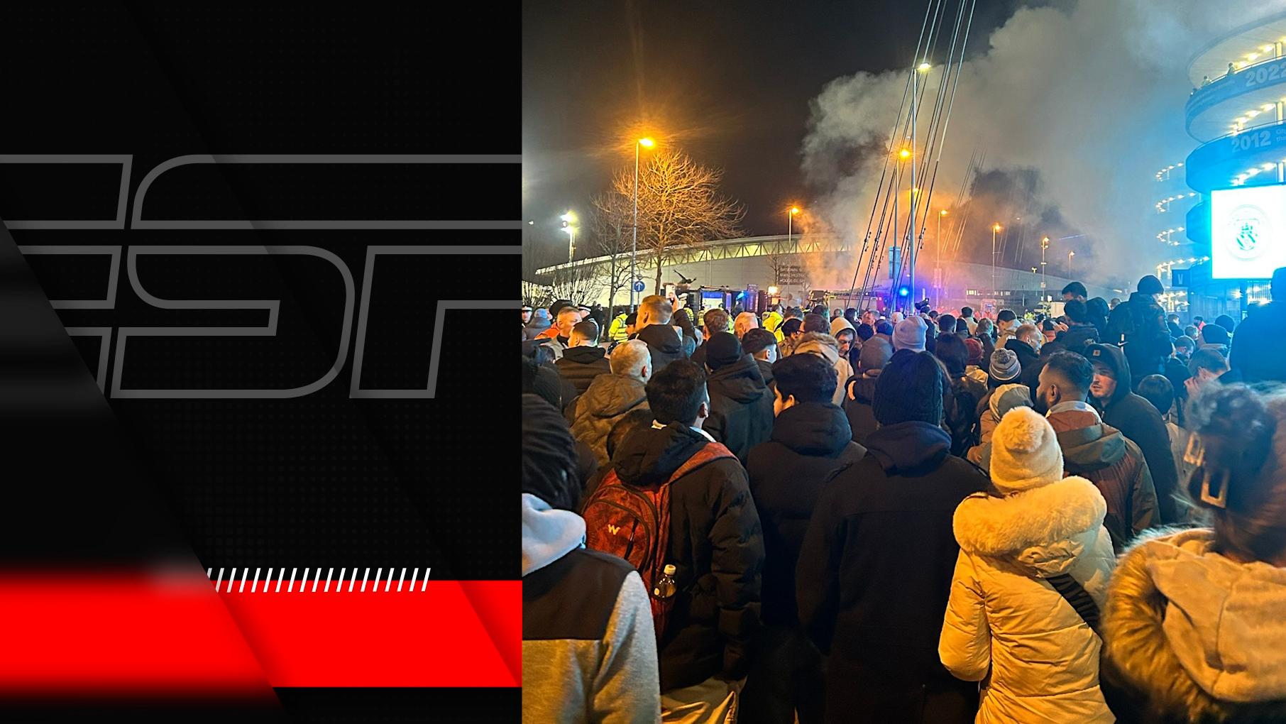 Fire outside Man City's stadium ahead of crunch Brugge clash