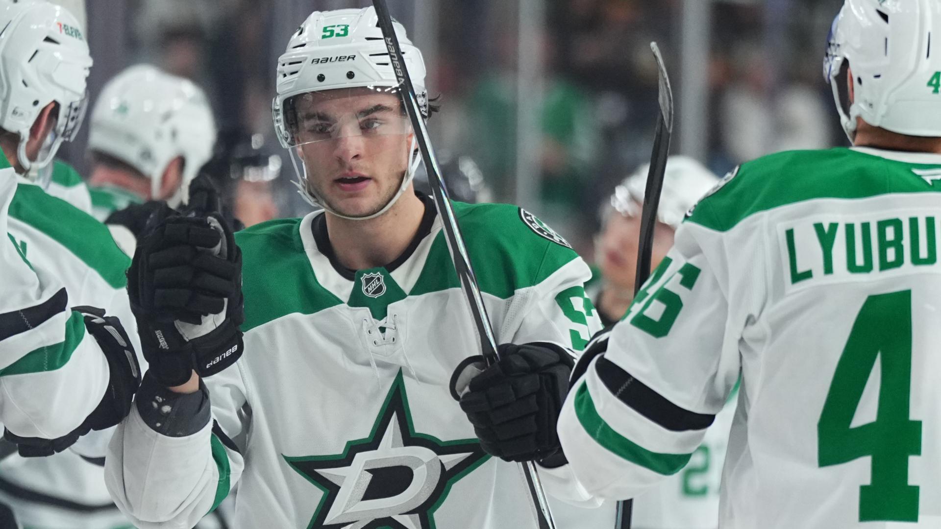 Wyatt Johnston's 2nd career hatty gives Stars OT win