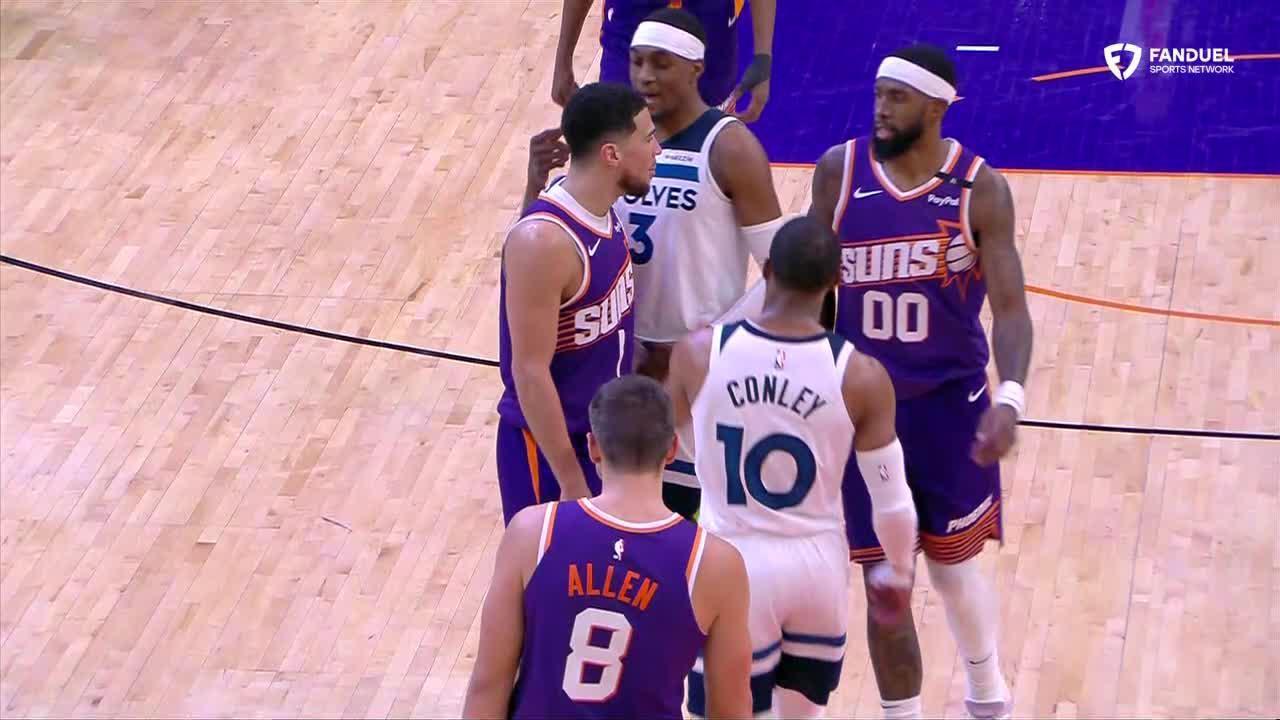 Things get chippy late between Wolves and Suns