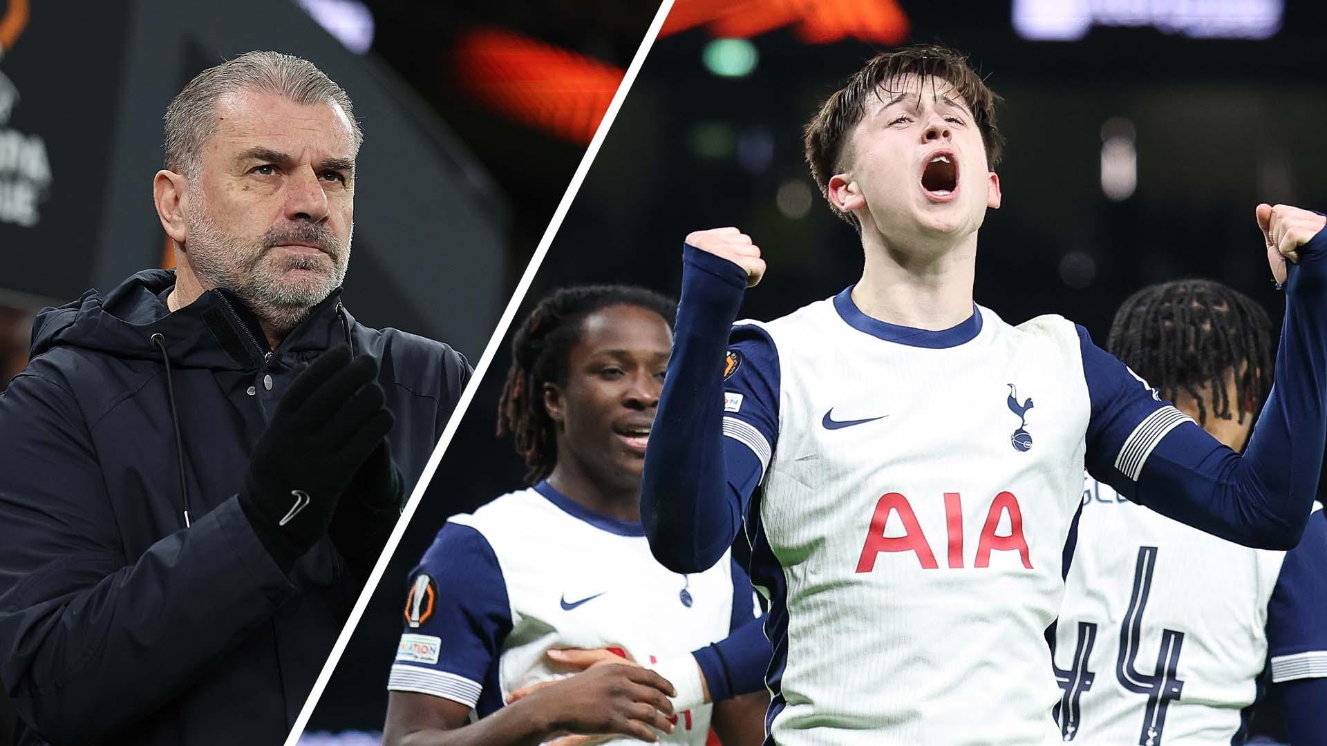 'Made in Tottenham' Ange praises trio of goal scorers from Spurs academy