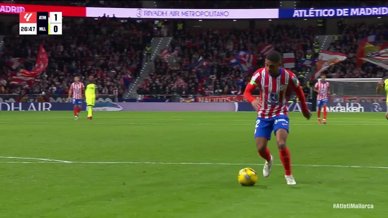 Samuel Lino gets on the scoresheet for Atletico Madrid