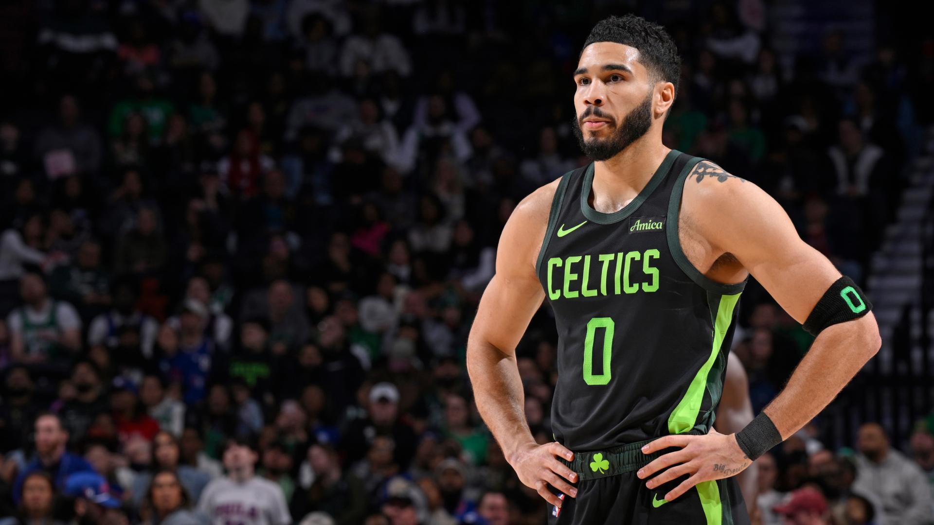 Jayson Tatum's double-double powers Celtics' comeback win over 76ers