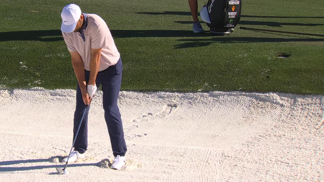 'Shot of the day!' Scottie Scheffler drains a bunker shot for an eagle