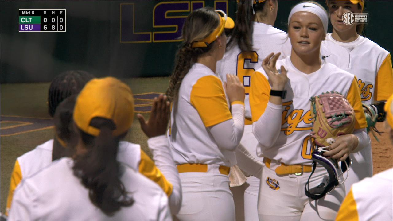 Freshman Jayden Heavener makes LSU history with perfect game in her debut
