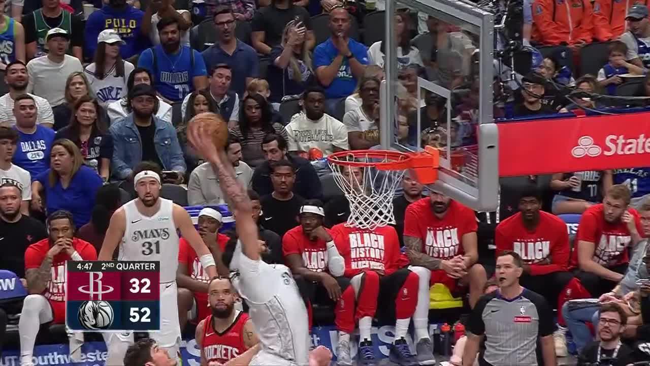 Rack attack! AD slams home the lob from Kyrie