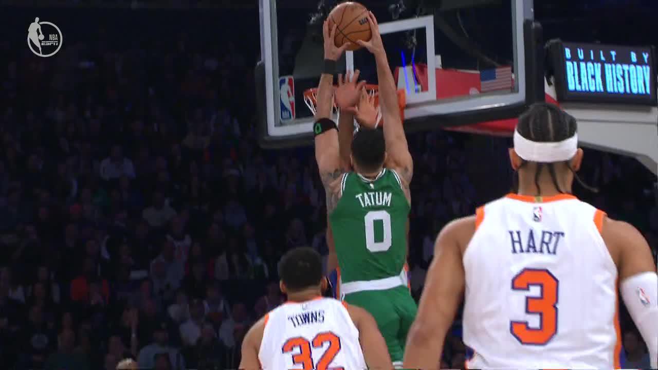 Jayson Tatum throws down a huge jam on the first play