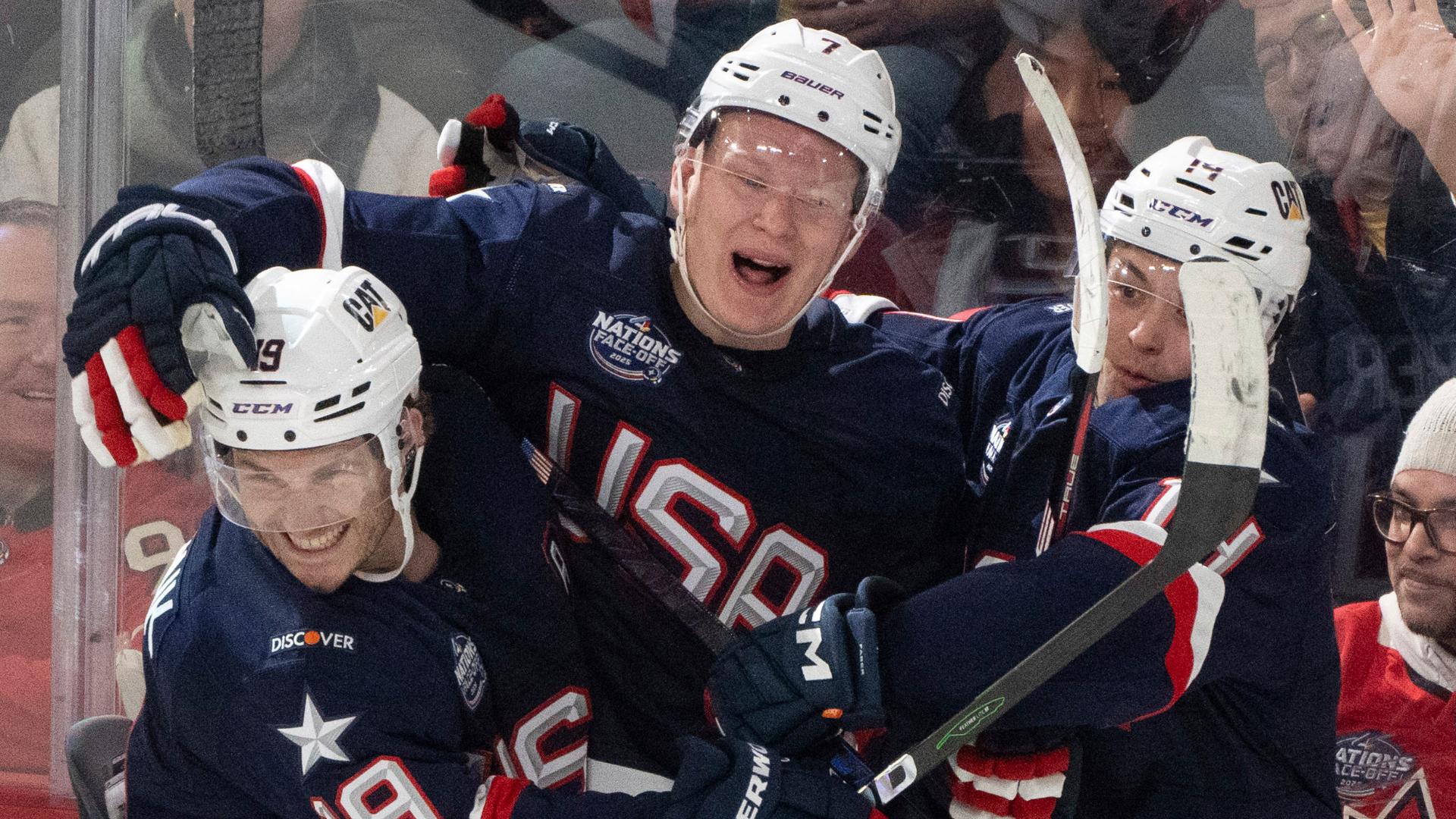 Tkachuk brothers shine as USA uses big 3rd period to rout Finland