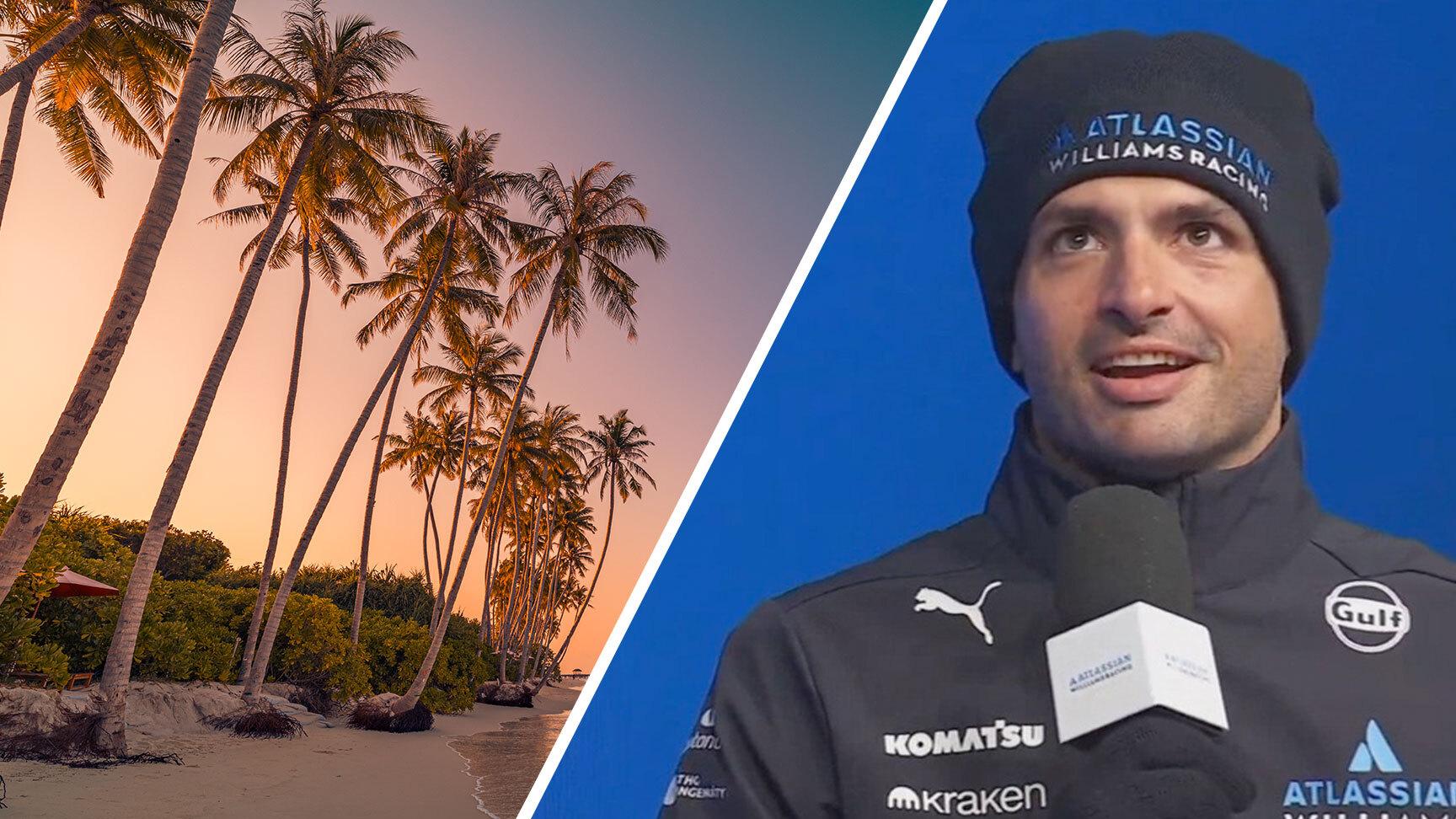How does Carlos Sainz like to relax?