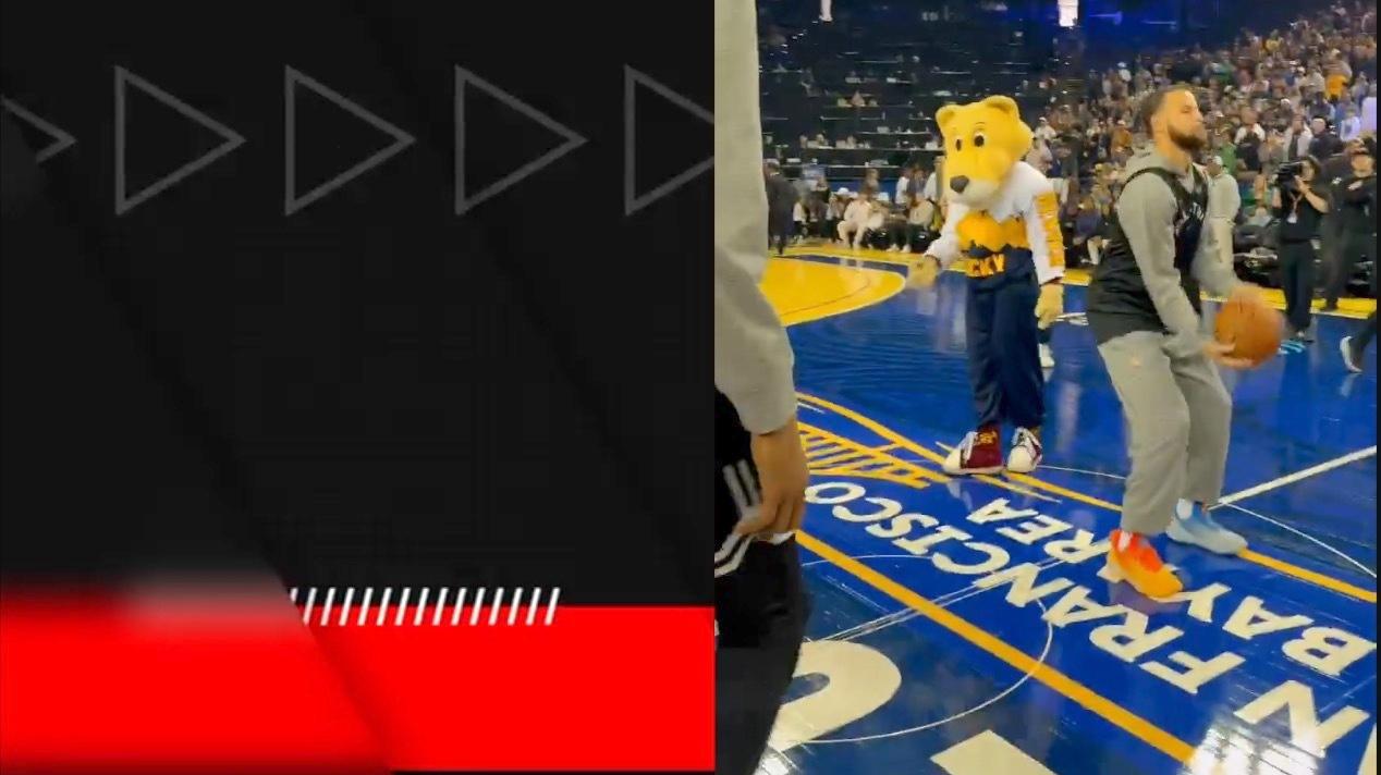 Curry makes backwards, one-handed half-court bucket in skills challenge