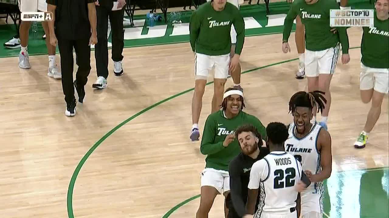 Asher Woods hits game-winning triple at the buzzer vs. Rice Owls