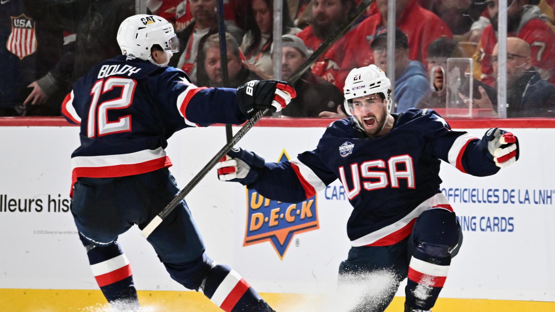 USA drops gloves early, then beats Canada to reach 4 Nations title game