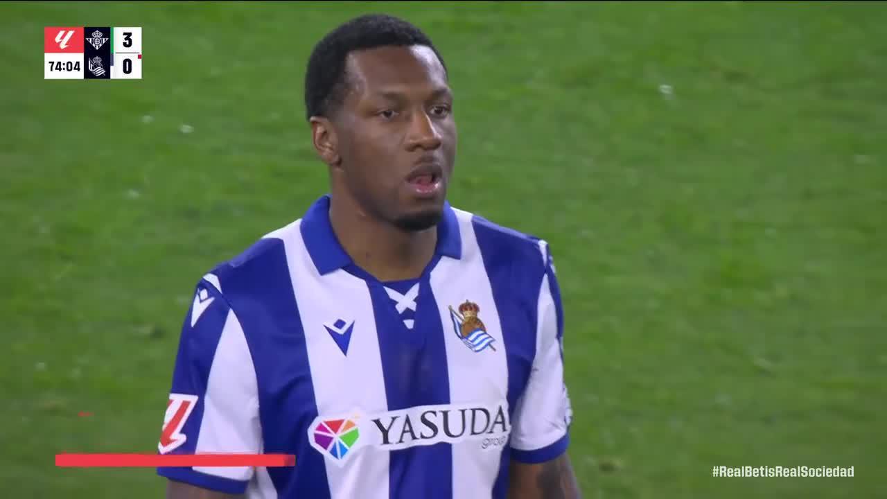 Sheraldo Becker sees red against Real Betis