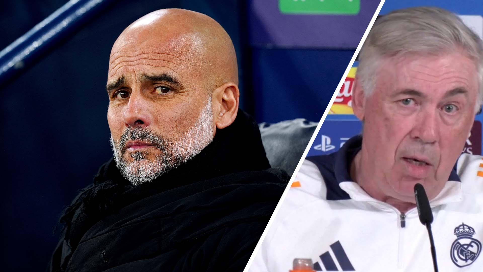 Ancelotti questions Guardiola and Man City's '1% chance' of beating Real Madrid