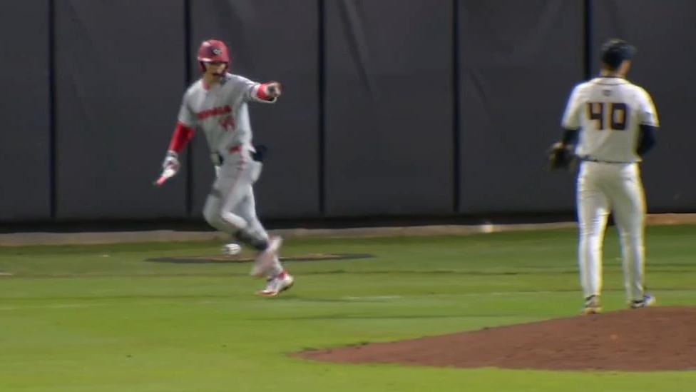 Tempers flare when Georgia hitter points at pitcher after a HR