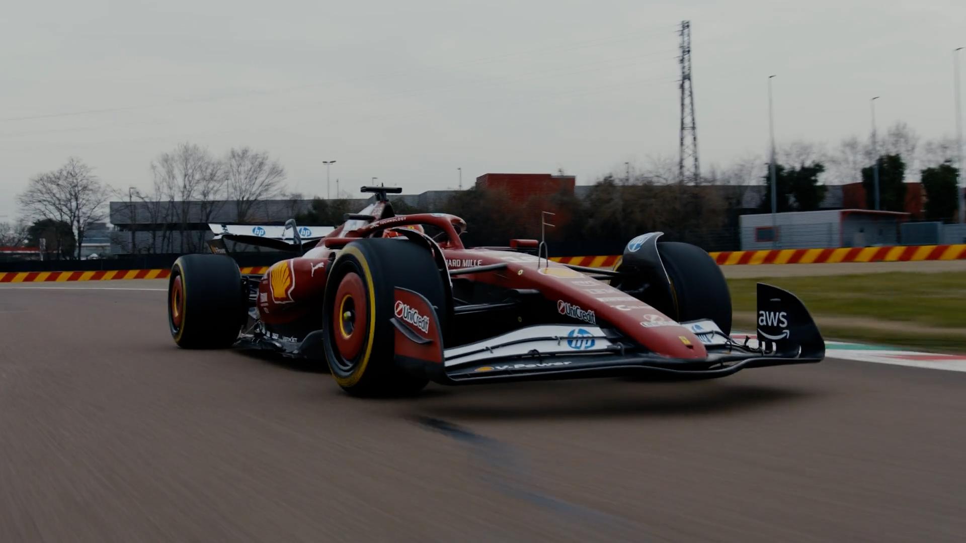 Ferrari's SF-25 takes to the track for the first time