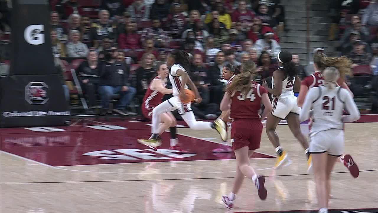 MiLaysia Fulwiley goes behind her back for amazing and-1 finish