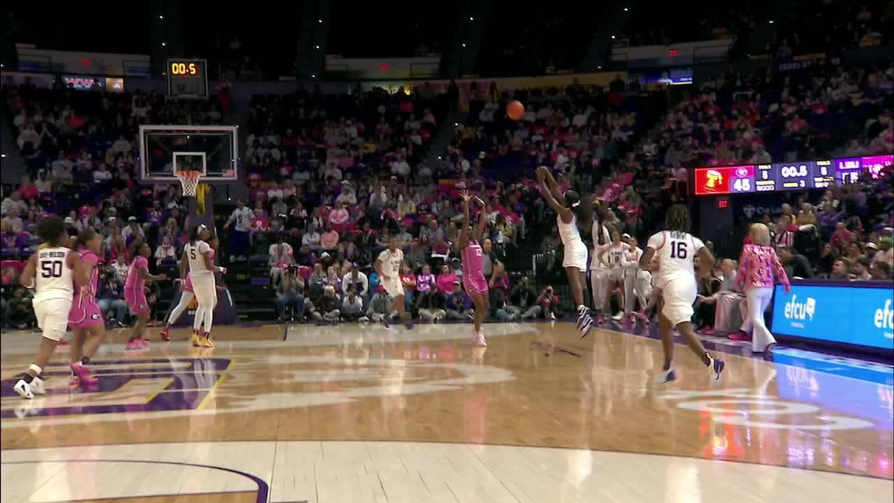 Flau'Jae Johnson beats the 3rd-quarter buzzer from the logo