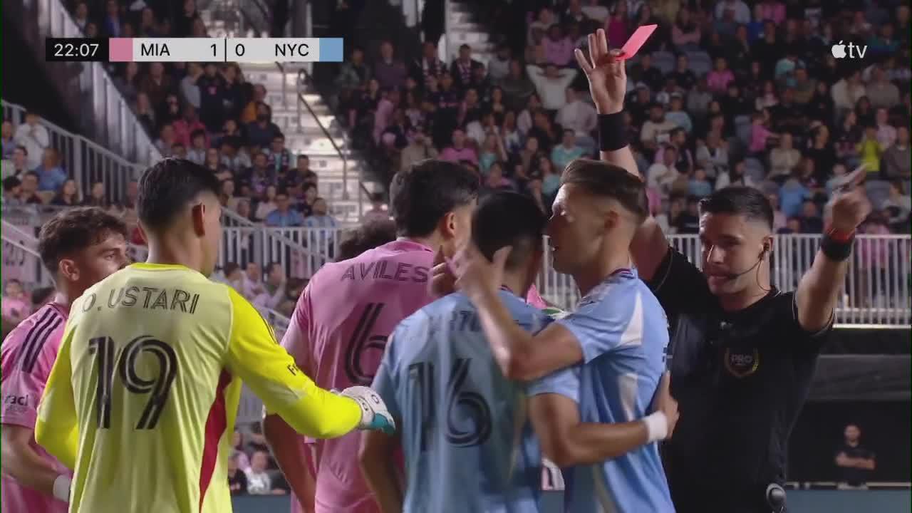 Tomás Avilés sees red against New York City FC