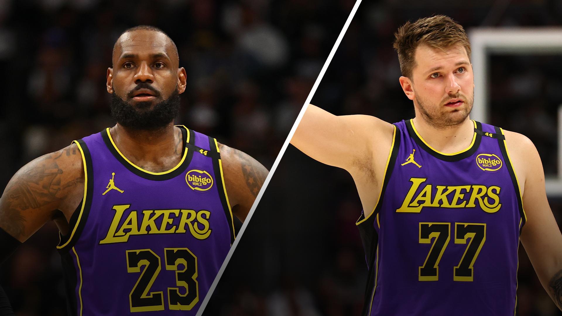 Luka and LeBron combine for 57 in Lakers' rout of Nuggets