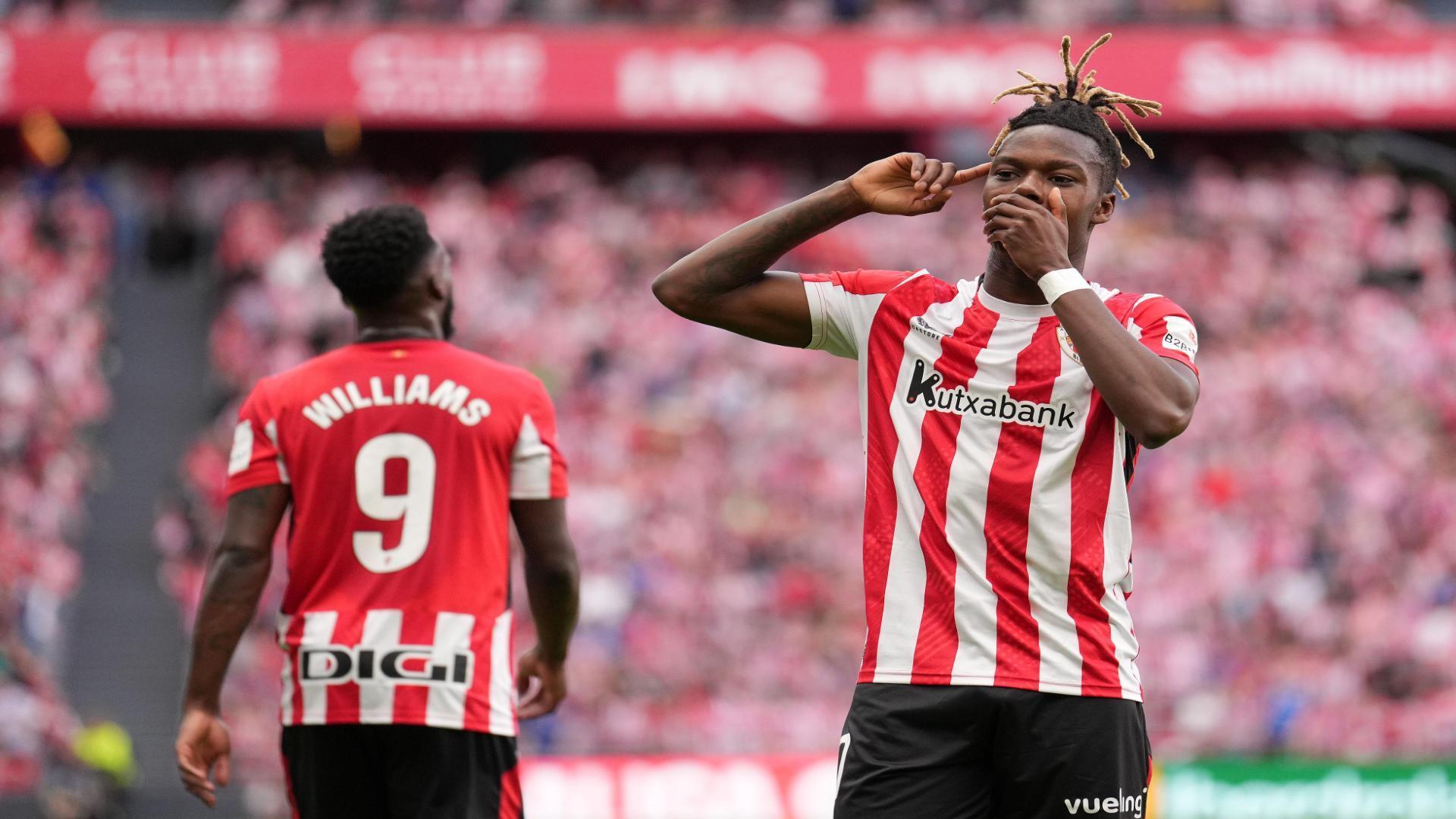 Nico Williams scores second stunner for Athletic Club