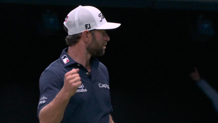 Cameron Young sinks longest putt in TGL history