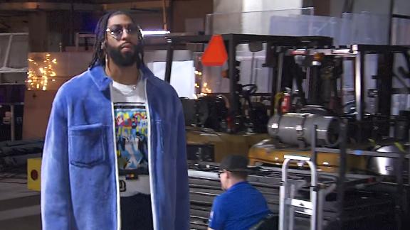 AD arrives prior to Mavs facing the Lakers ESPN Video