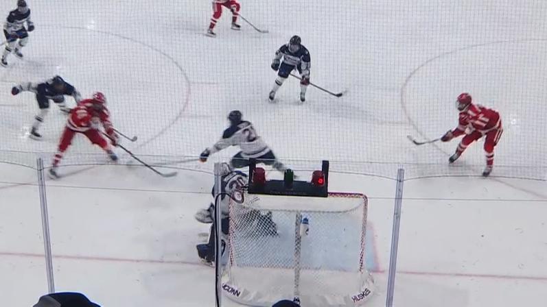 Caps prospect Cole Hutson scores ridiculous tying goal for BU