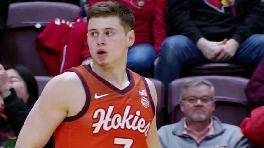 Virginia Tech's Rechsteiner sends errant pass into the crowd