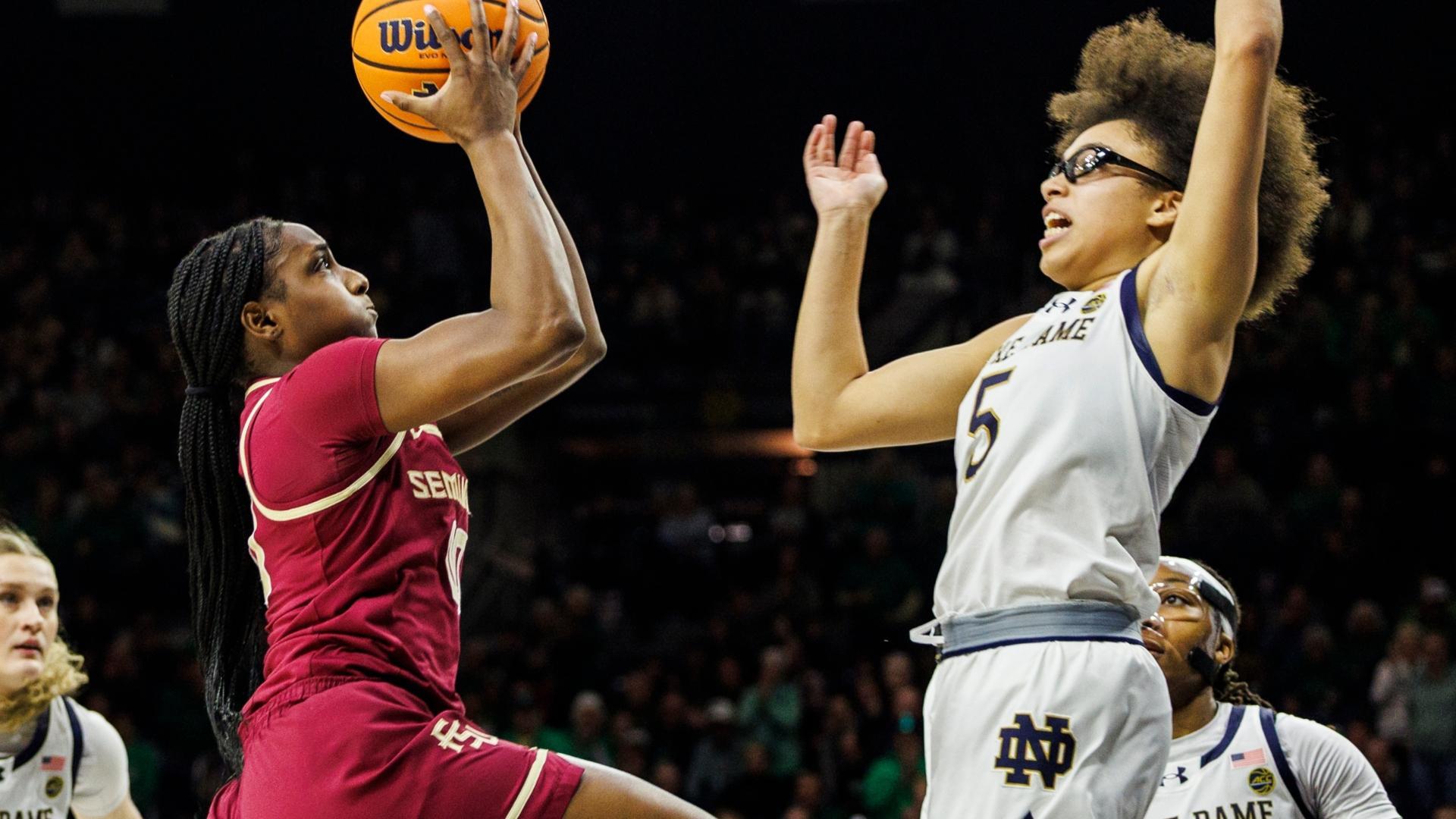 FSU's Ta'Niya Latson drops 23 points in upset of No. 3 Notre Dame