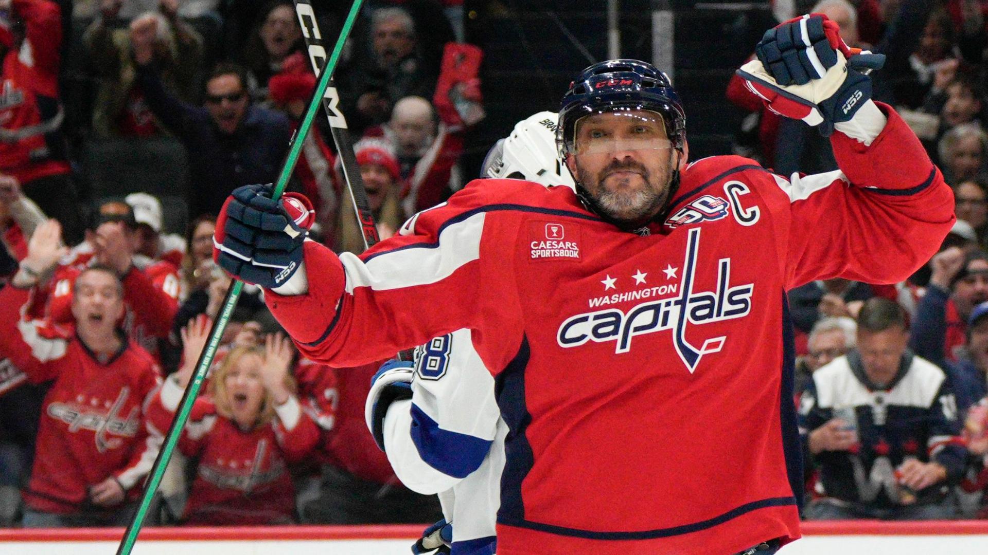 Alex Ovechkin closes in on history with late goal for Capitals