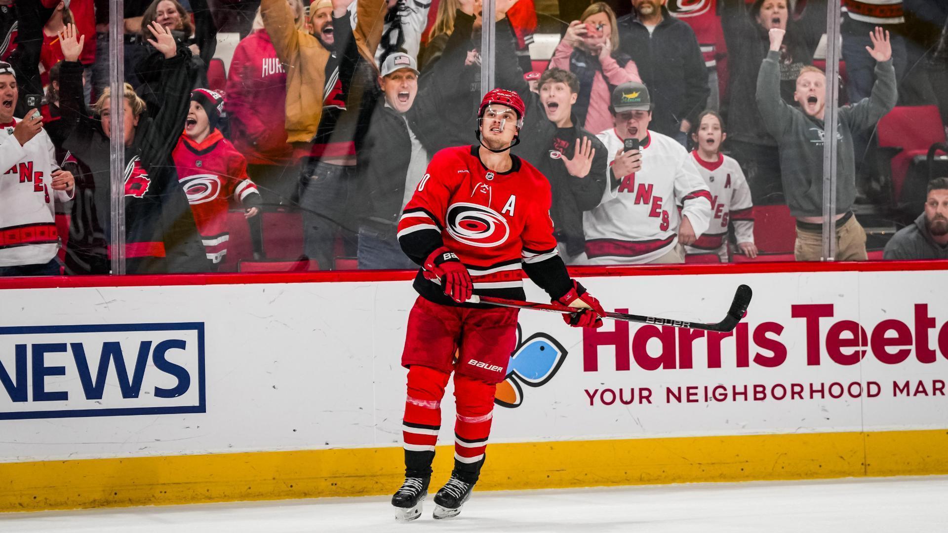 Sebastian Aho makes history with another OT winner for Hurricanes