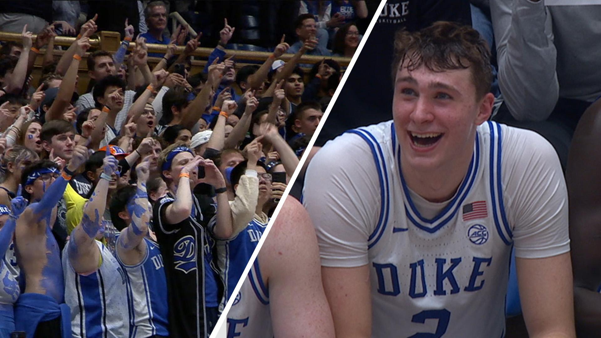 Cooper Flagg gets 'one more year' chants after Duke's home finale