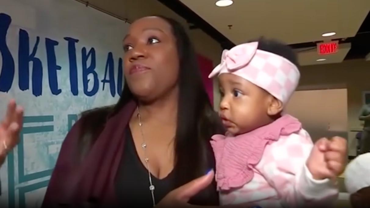 Coach Mox's daughter takes over halftime interview
