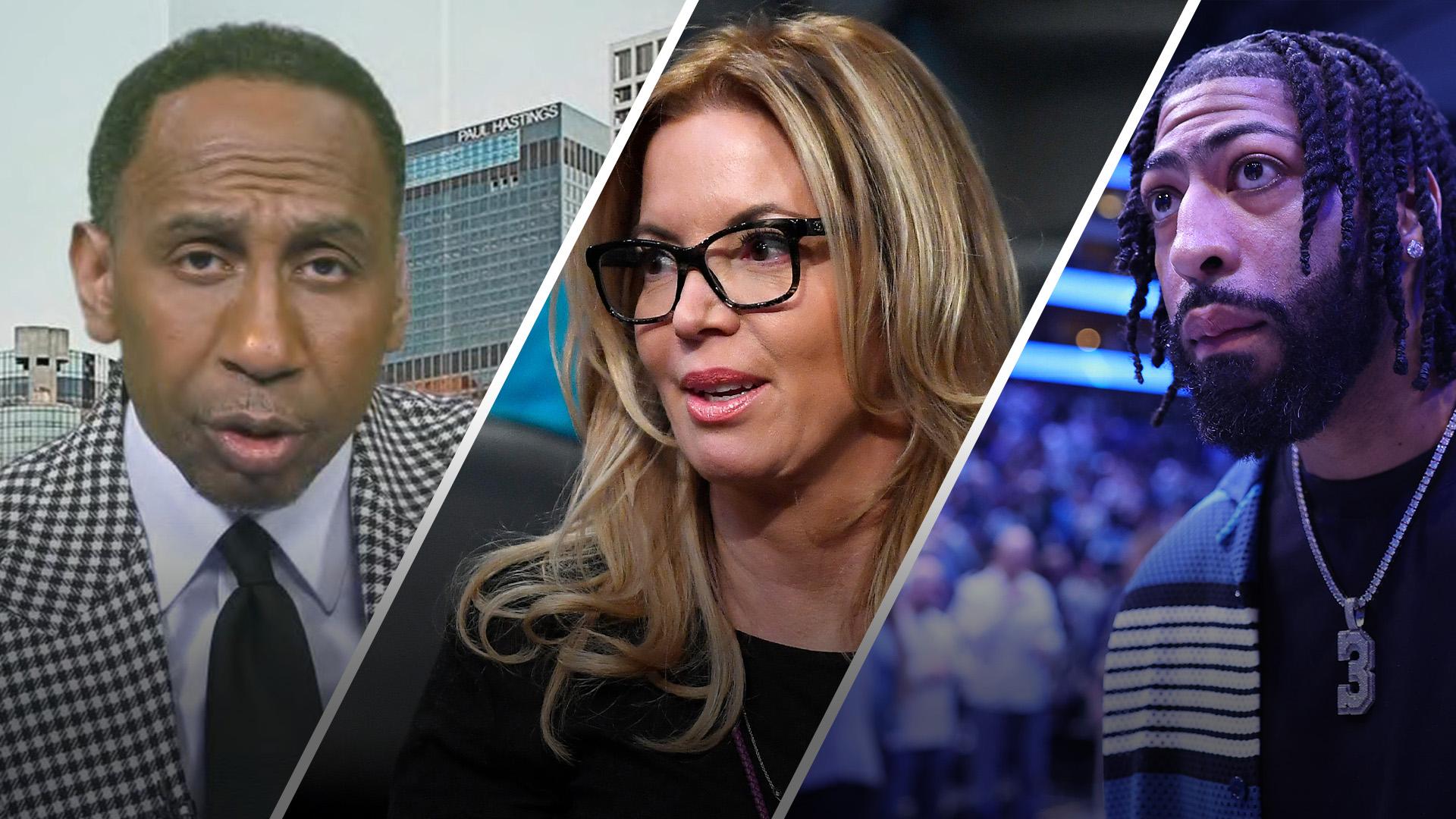 Stephen A. not buying Jeanie Buss' reason for trading AD