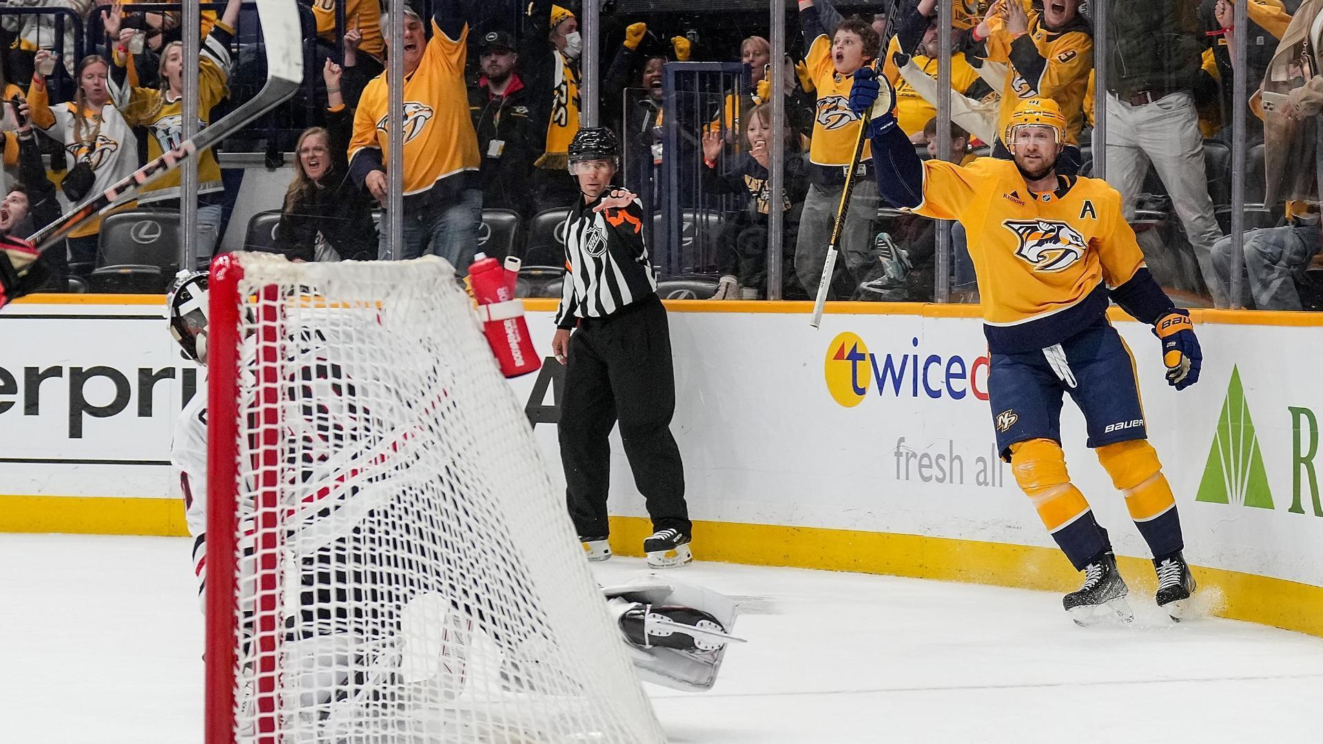 Steven Stamkos completes hat trick with OT winner for Preds