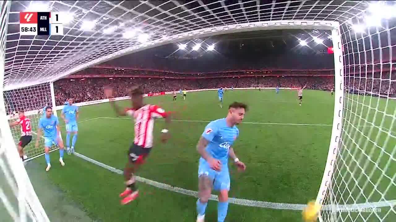 Nico Williams finds the back of the net for Athletic Club