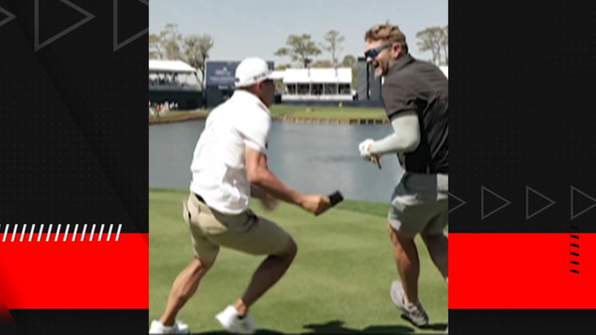 Collin Morikawa's caddie makes hole-in-one at famous 17th hole