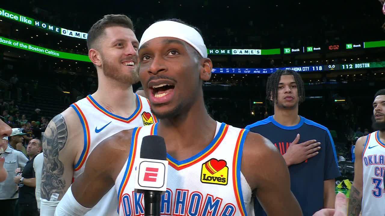 SGA jokes on tame Thunder postgame: 'We're growing up'