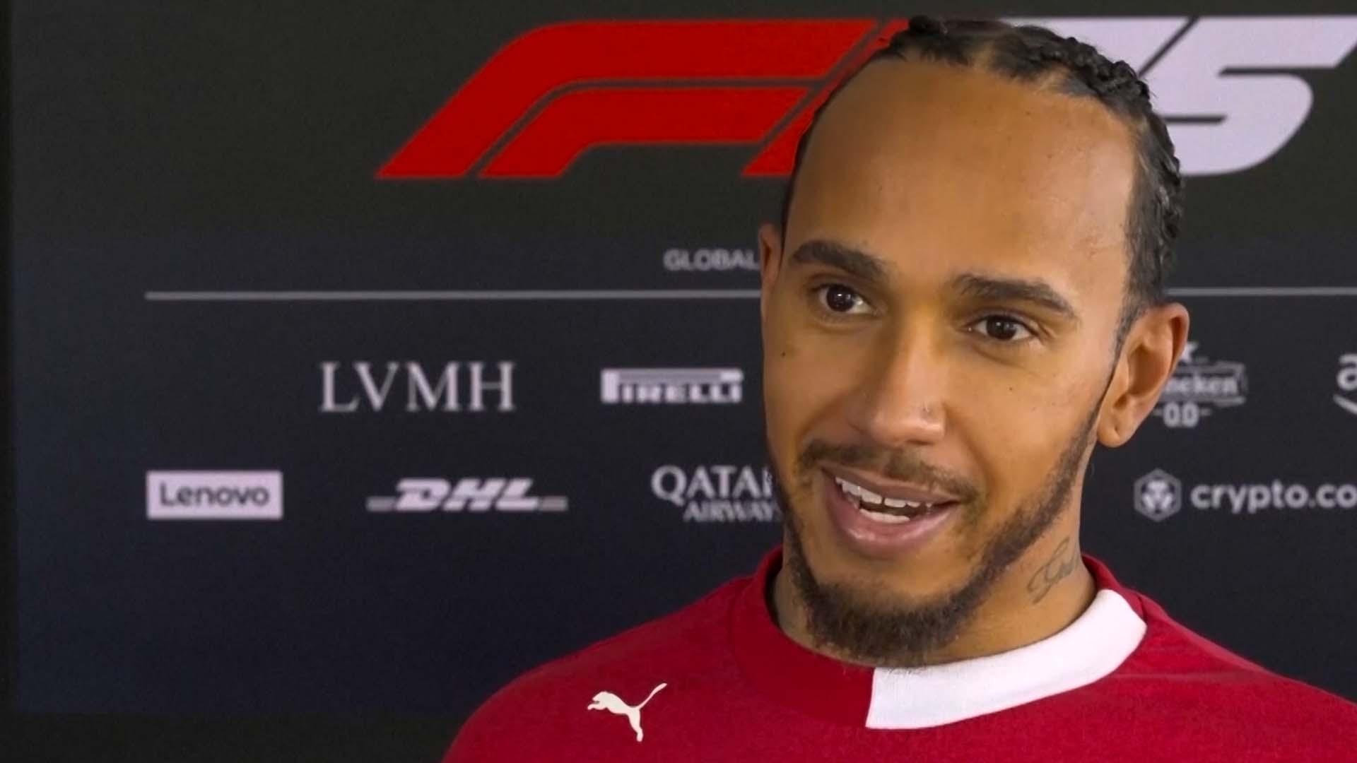 Lewis Hamilton describes driving a Ferrari around Albert Park