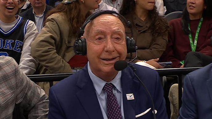 Dickie V gives a heartfelt message on his final broadcast of the season